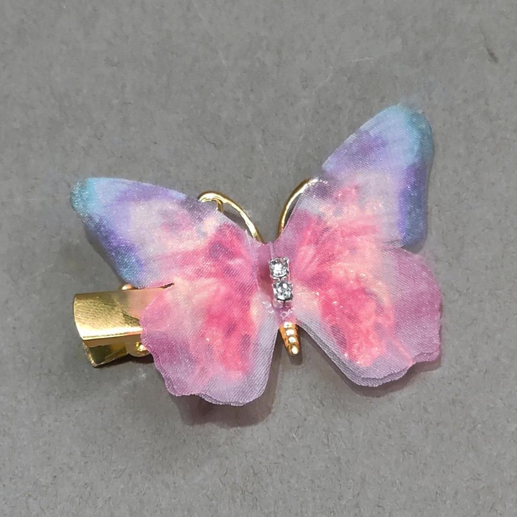 Градиентная заколка-бабочка для детей - симпатичная заколка-уточка из сетки и сплава, идеально подходит для стилей ханьфу и феи