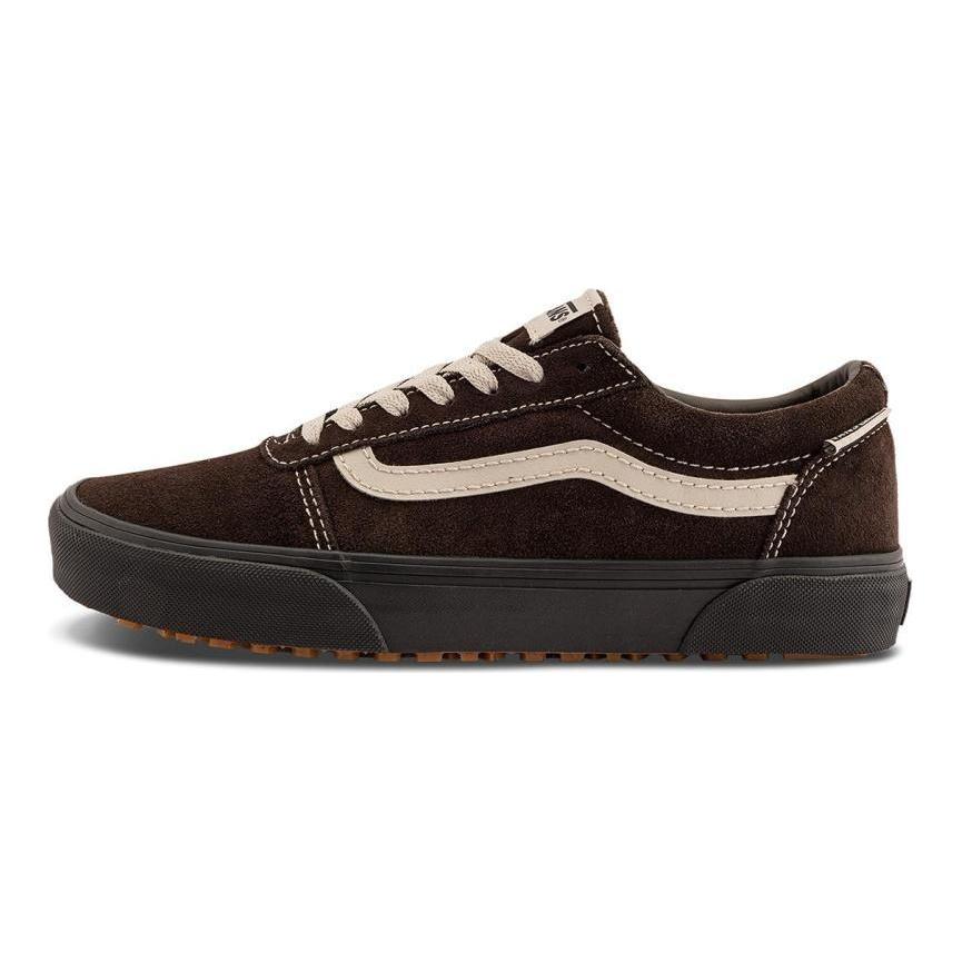 Vans Ward Износостойкие Низкие Кеды для Скейтборда Мужские Темно-коричневые Кроссовки VN000CZFCFB