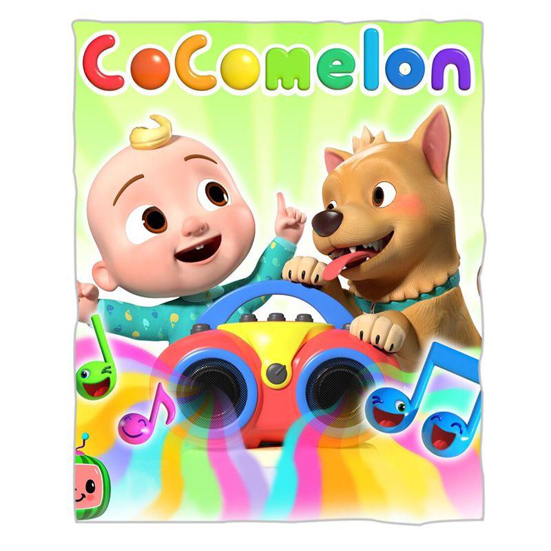 Ультрамягкие флисовые одеяла Cocomelon для детей, теплые, удобные и уютные, подарок