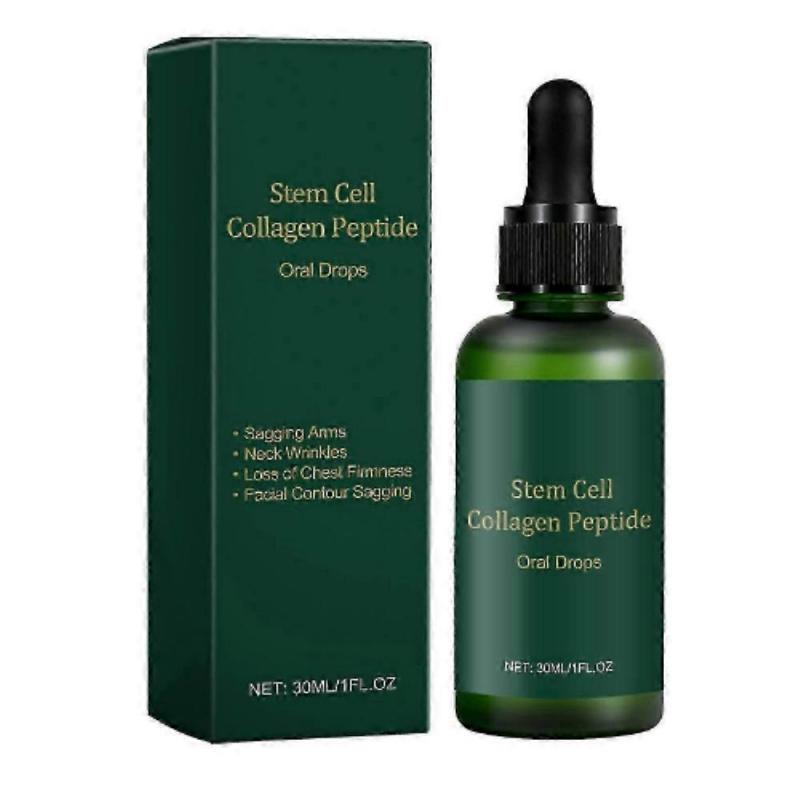 Anti-Wrinkle Stem Cell Collagen Peptide Drops - Hydrolyzed Liquid Collagen for Skin Firming & Wrinkle Reduction