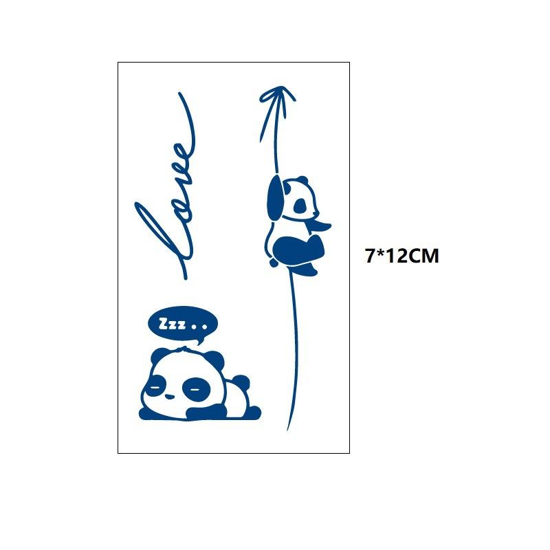 Маленький свежий крест ЭКГ маленькая змея рыбий хвост маленький узор неотражающая переносимая вода имитация стойкой татуировки наклейка