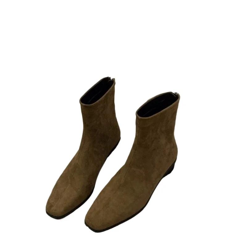 Женская обувь 2024 Высококачественные женские сапоги до середины икры Модные современные сапоги с застежкой-молнией сзади Женские горячие продажи Твердые туфли для женщин Zapatos