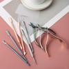 3pcs Nail Cuticle Nipper Scissors Stainless Steel Rainbow Tweezer Clipper Dead Skin Remover Scissor Plier Pusher Tool
