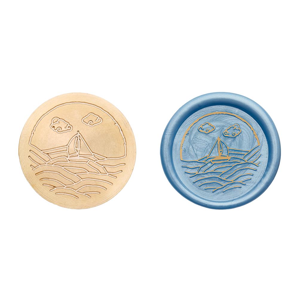 Медная головка круглой формы, 3D рельефная восковая запечатывающая медная головка для скрапбукинга подарков