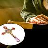 Catholic Saint Crucifix Pendant Prayer Vintage Religious Decoration  Home Office Decoration