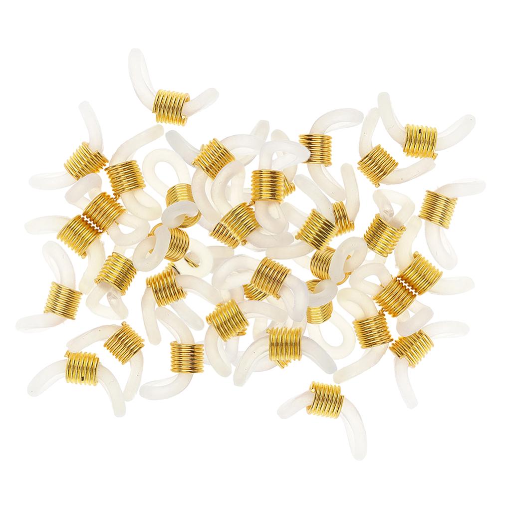 50 шт., резиновые металлические концы, соединители, фиксаторы, держатель для цепочки для очков