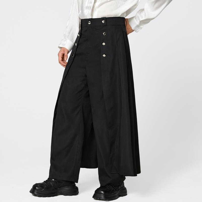 INCERUN Весенние мужские брюки-карго на молнии с двойным слоем