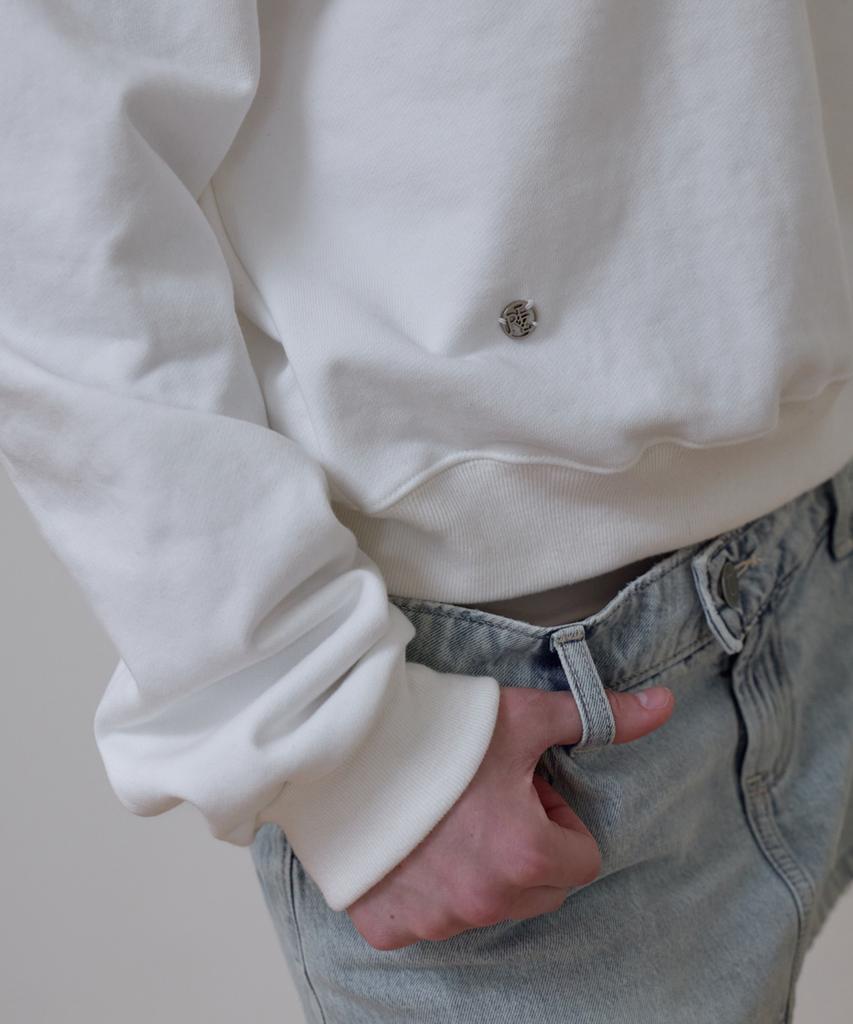 Rosefranz Deep V-Neck Sweatshirt [Ivory]