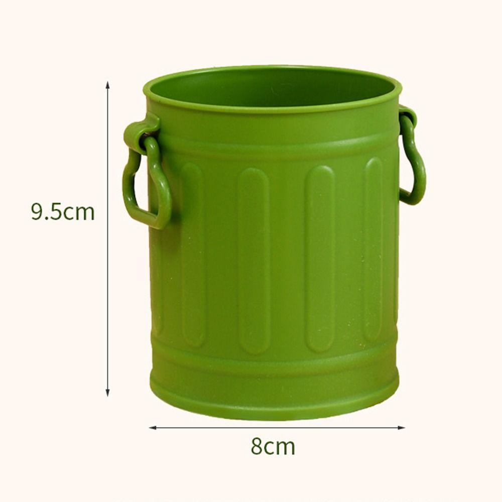 Plastic Pen Holder Cute Stationery Storage Box Portable Pen Bucket Office