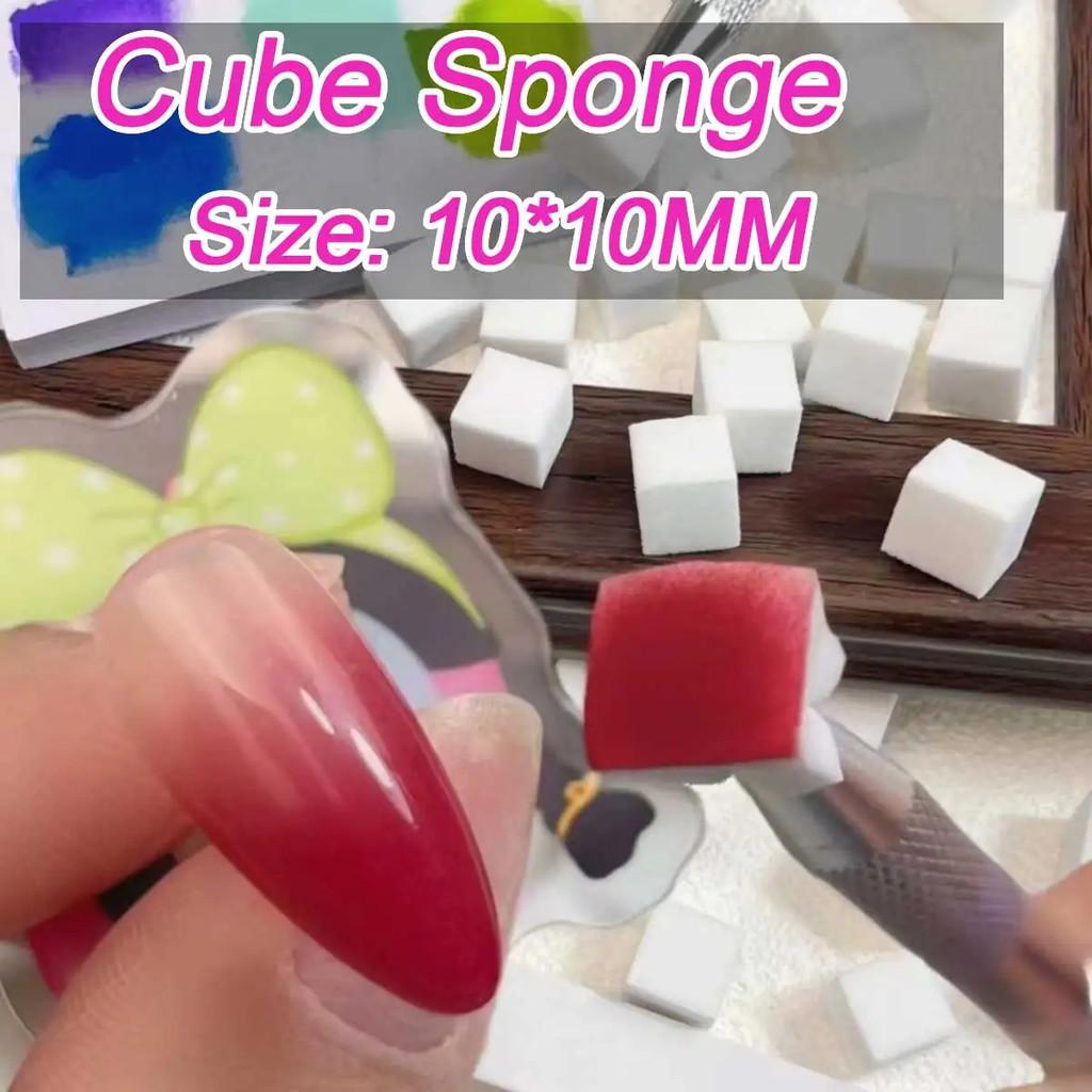 50Pcs Square Nail Art Sponges + Grab Pen Set Gradient Nail Brushes Gel Polish Design Sponge Grab Pen Manicure Supplies