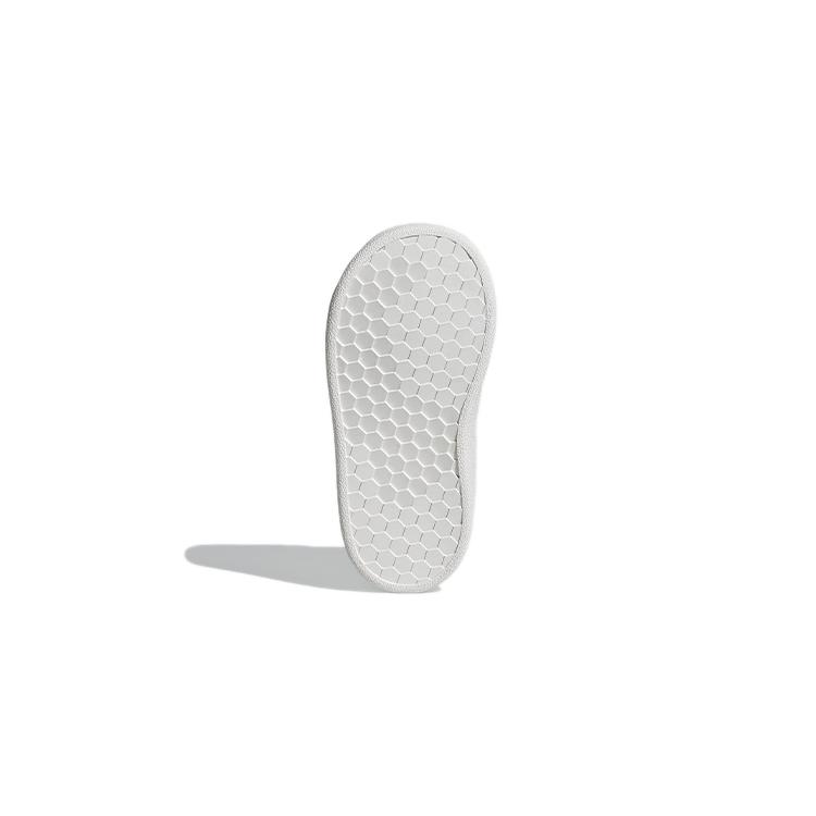 Adidas Neo GRAND COURT Abrasion Resistant Low top Skateboard Shoes White Gold Infant And Toddler FZ3528