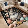Spring Easter Bunny Rugs Retro Country American Style Rugs Bohemian Slippery Floor Mats Easter Home Decorations Gift
