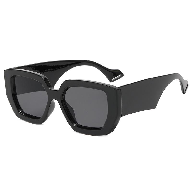 Fashion Square Sunglasses Woman Mirror Black Gradient Sun Glasses Female Big Frame Modern Retro Vintage Oculos De Sol