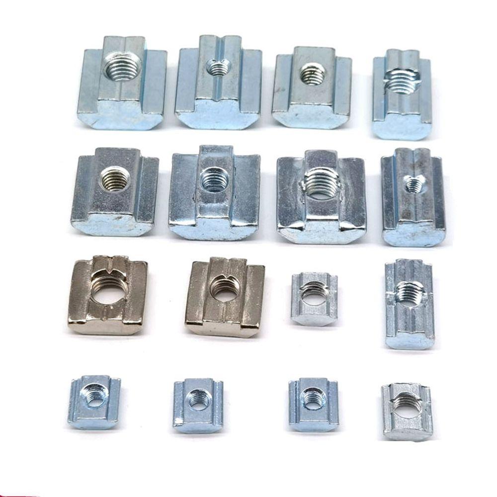 20PCS T Block T-Track Sliding Square T Slot Nut Nuts Hammer Nut For Fastener