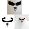 Retro Punk Gothic Heart Necklace With Electroplated Steel And Moon Element For Women
