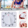 Kitchen Timer 60 Minutes Count Down Alarm Reminder White Black Square Mechanical Timer for Kitchen Food Preparation Baking Reminder