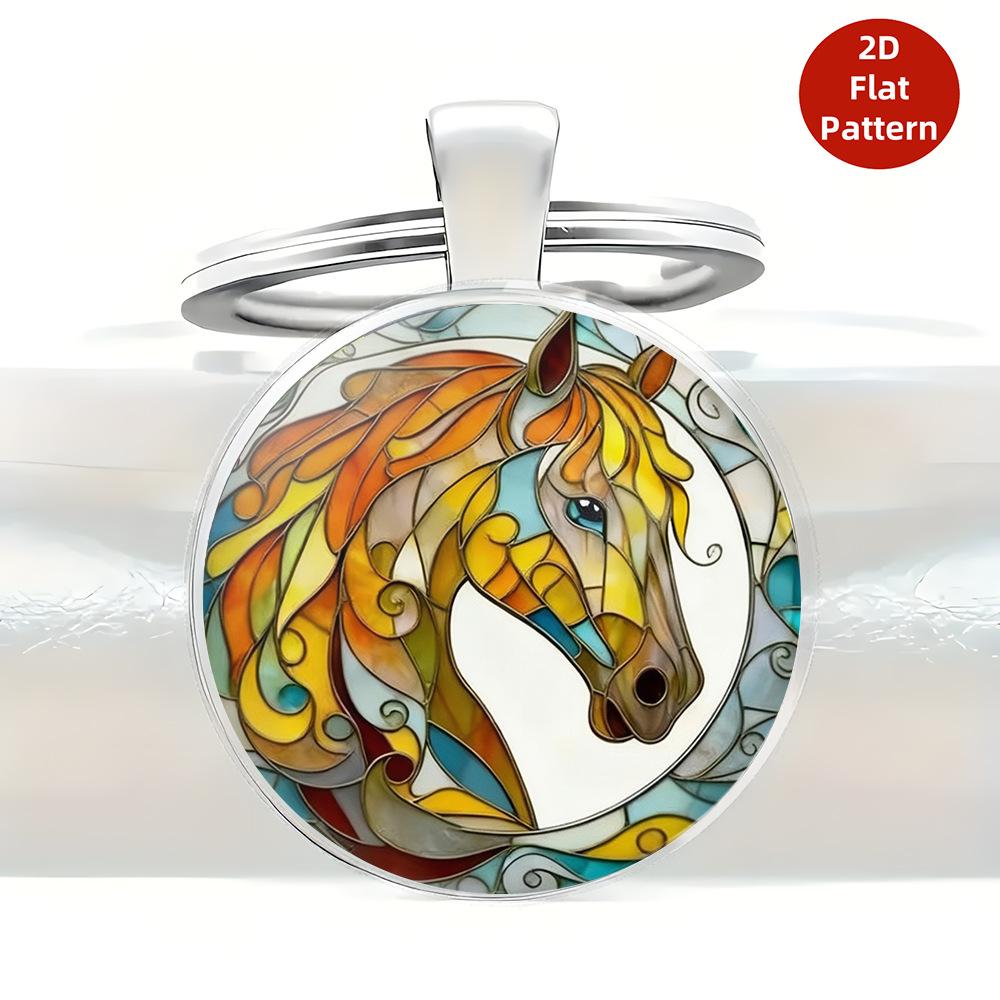 Брелок-подвеска Badge Time Gemstone Cross Border Accessories Metal Keychain