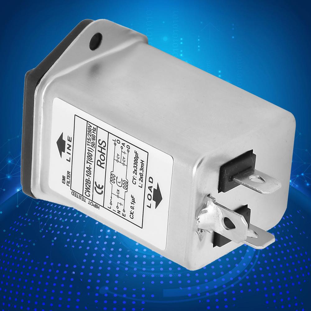 CW2B10A Т (001) Фильтр питания EMI с гнездом предохранителя 2 в 1 Single Safety 125250v