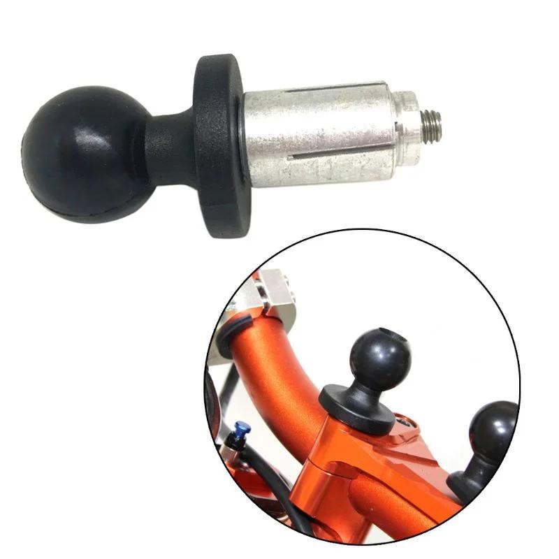 Aluminum Base Rubber Motorcycle Bike Mount Black Fork Stem with Ball Head for RAM Gopro Adapter