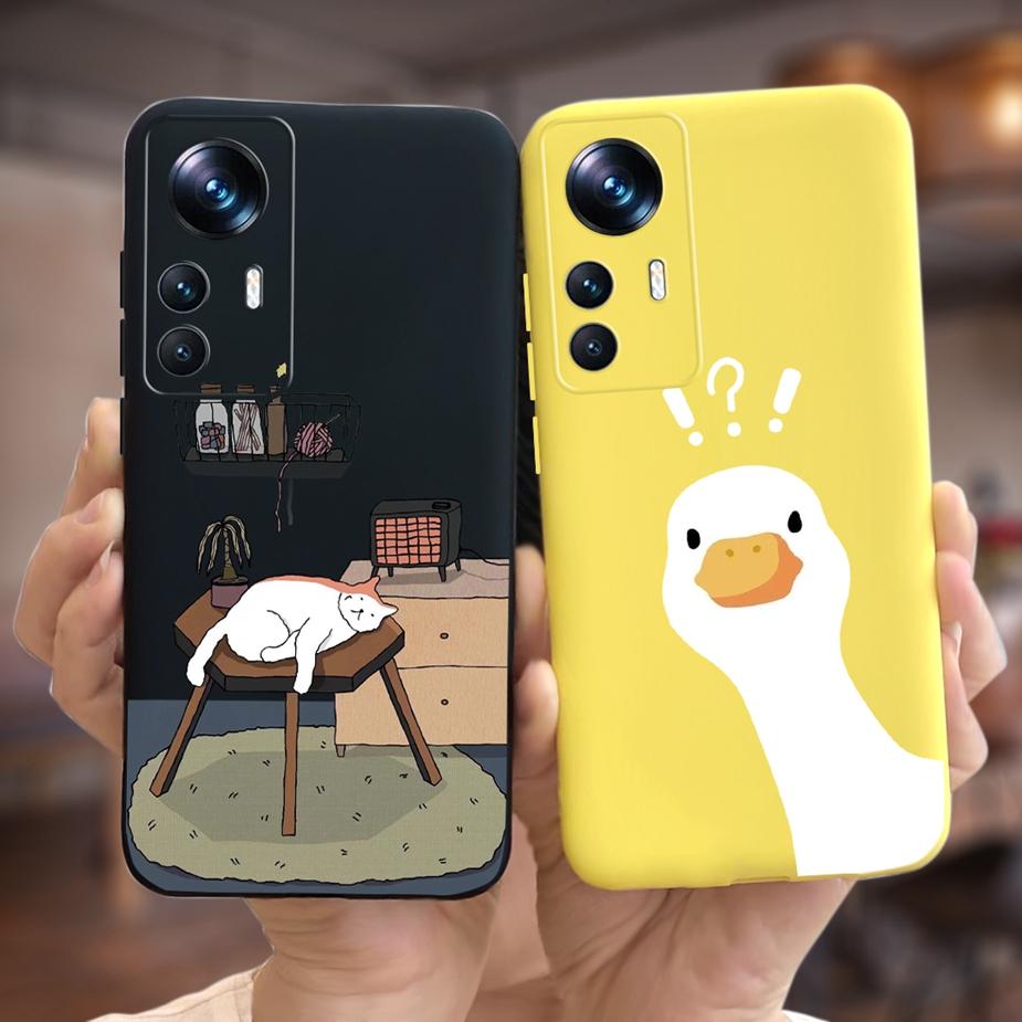 For Xiaomi 12T Pro Case Cute Astronauts Cartoon Cover Soft Silicone Phone Cases For Xiaomi Mi 12T Pro Mi12T 12TPro Fundas Bumper