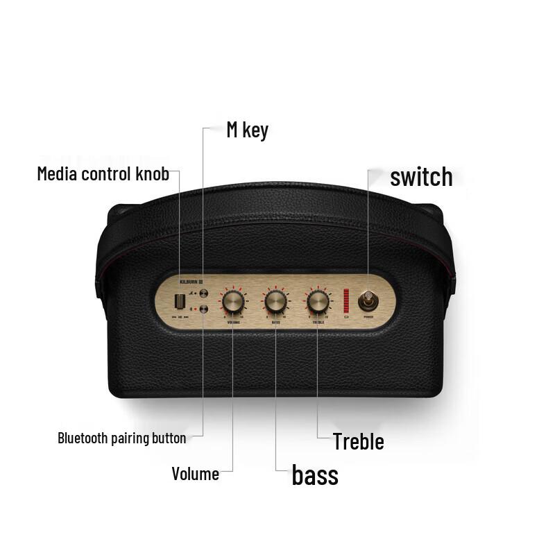 Marshall Портативная Bluetooth-колонка Kilburn III, штекер CN (адаптер в комплекте) (Китайская версия)