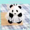 Delightful Cartoon Panda Plush Toy Keychain With Fluffy Skirt And Premium Materials