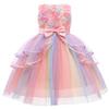 Wedding Dress New Girl Prom Dress Elegant Princess Dress Sleeveless Colorful Tulle Kids Formal Dresses For Girls Costume Summer Dress