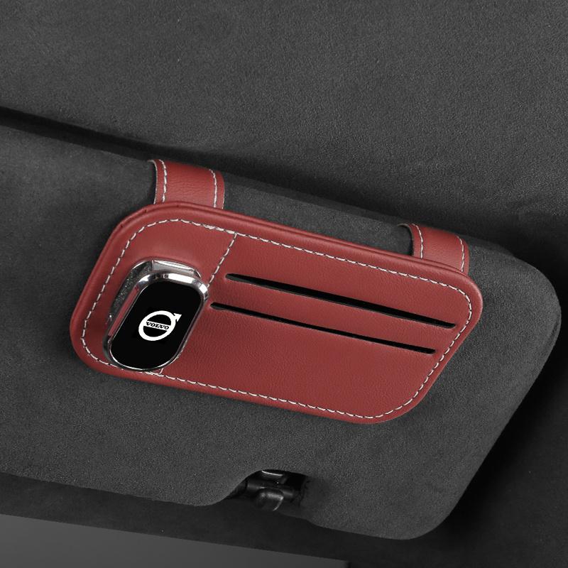 Car sun visor sunglasses clip glasses storage accessories for Volvo XC60 V50 V40 XC90 S60 S40 S80l V90 V60 EX90 S90 XC40 C40 S70