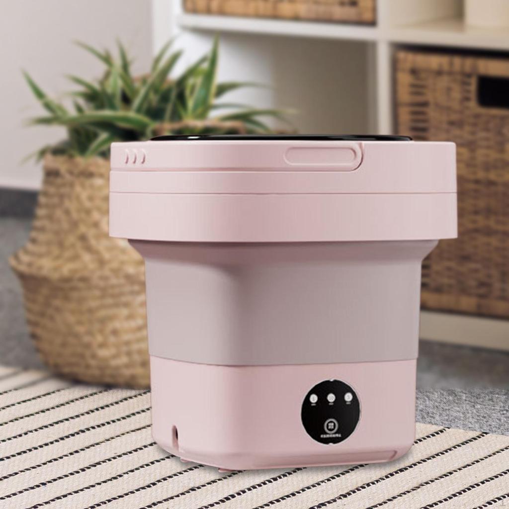 Foldable Mini Washing Machine 6.5L 3 Models Powerful for Travel Dorm Laundry Green