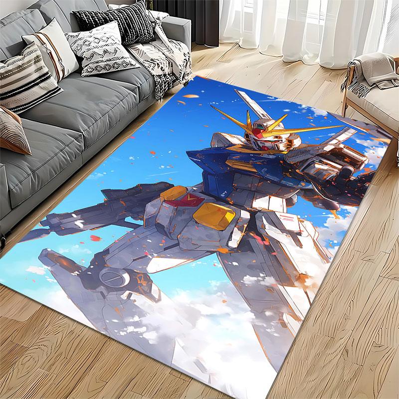 Robot Warrior in Blue Sky suitable as a non-slip mat for the living room or bedroom sofa
