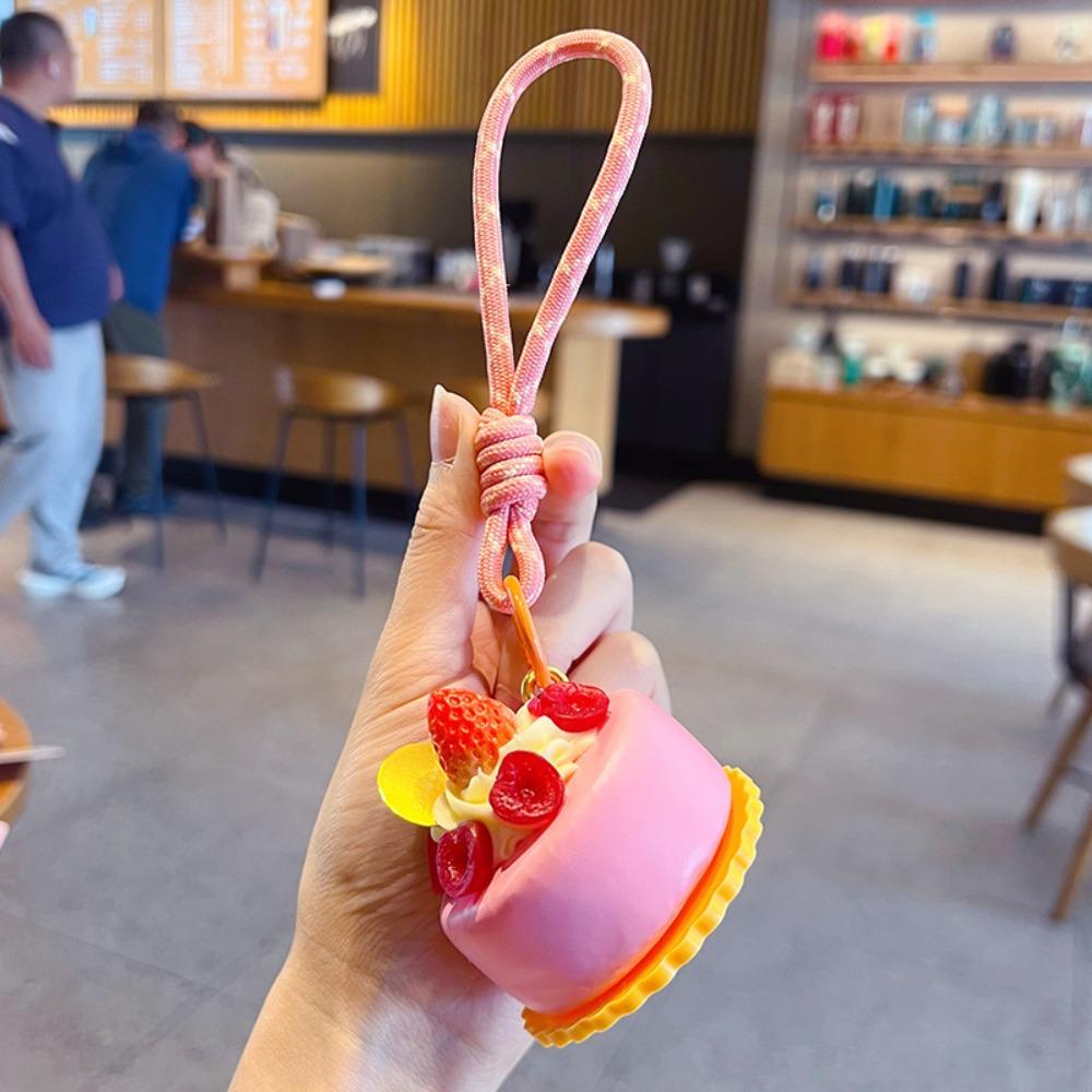 PU Simulated Cream Cake Pendant Simulation Food Pinch Toy Cake-Shaped Stress Toy Home Office