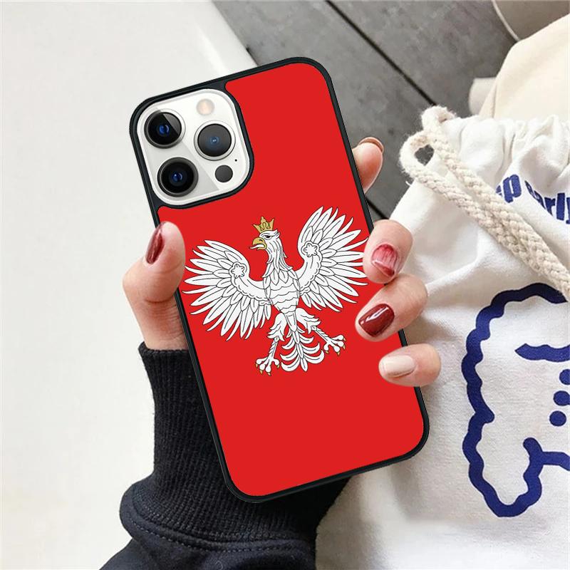 Чехол для телефона с флагом Польши для iPhone 17 Air 15 16 Чехол 11 13 14 Pro Max 12 Plus Max Fundas