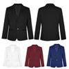 Kids Boys Gentleman Blazer 2-Button Pockets Formal Suit Jacket Outerwear for Weddings Banquets