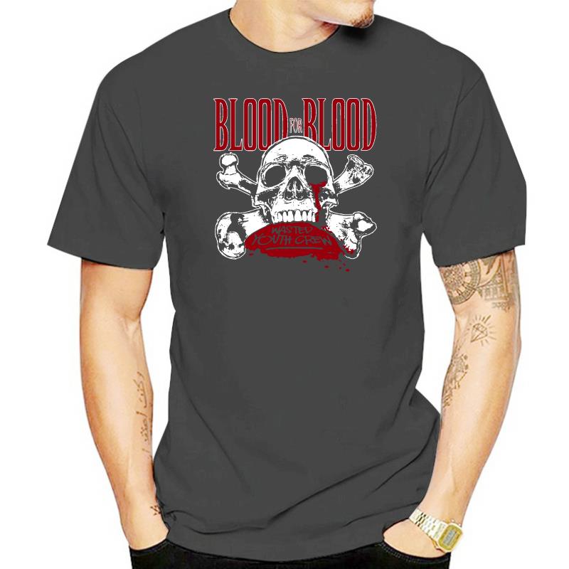 Хлопковая футболка Бренд Топ Новый Популярный Blood for Blood Хардкор-панк группа Мужская Черная Футболка Размер