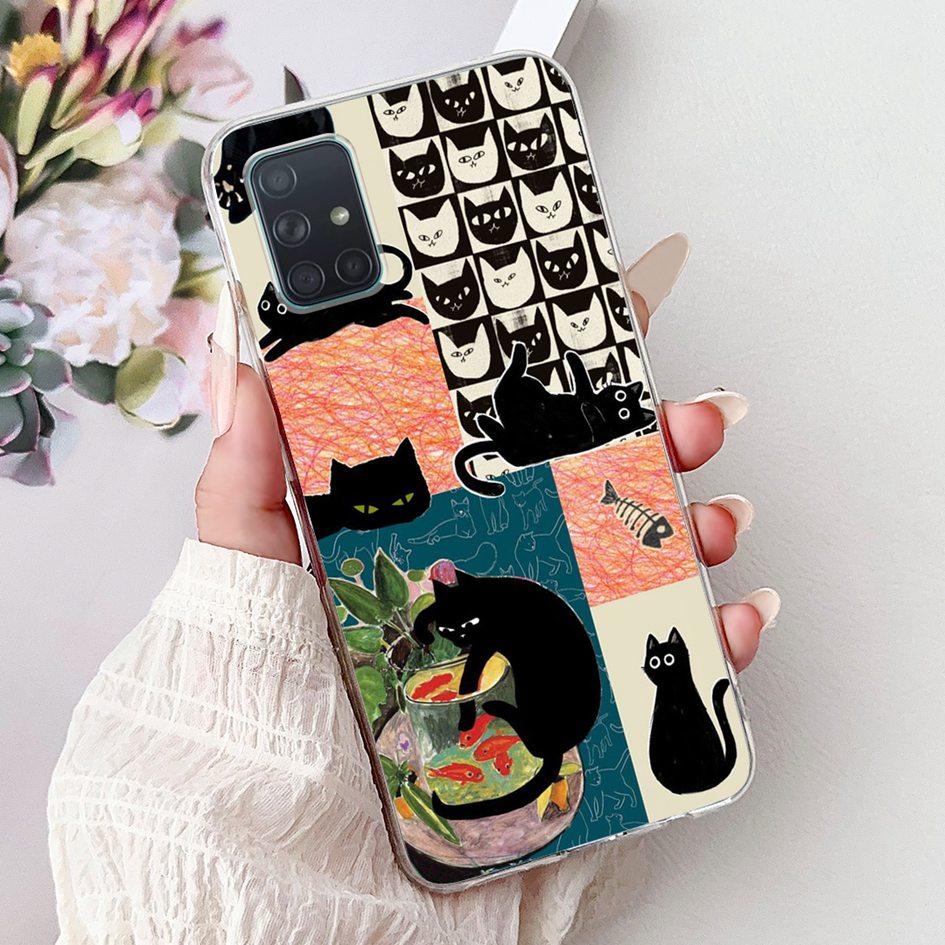 For Samsung Galaxy A71 Case SM-A715F Cover Fashion Butterfly Flower Soft Clear Silicone Phone Cover For Samsung A51 A 51 5G Capa