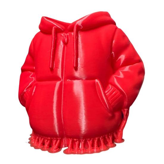 Hooded Down Jacket Pen Holder 3D Printed Down Coat Stationery Pencil Organizer Container Home Office Desktop Decoration Ornament