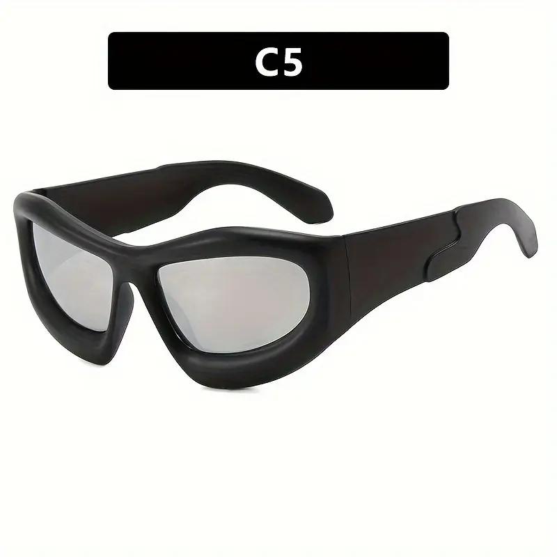 Винтажные Новые Стильные Очки Y2K Необычной Формы для Велоспорта на Открытом Воздухе Уникальные Очки для Женщин