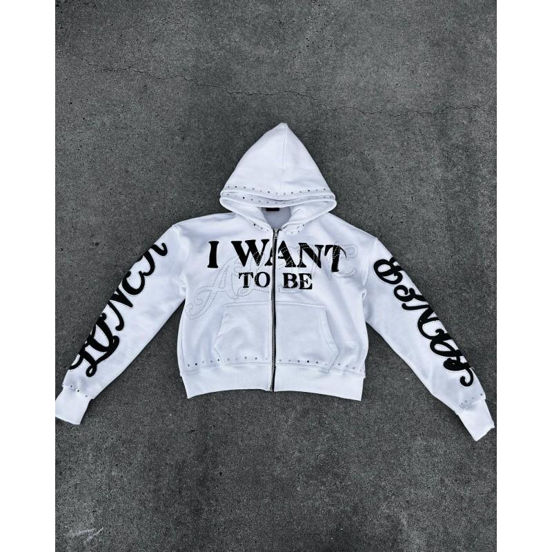 Unisex Hooded Zip-Up Sweatshirt With 3D Print Streetwear Style Loose Fit Long Sleeve Winter Pullover
