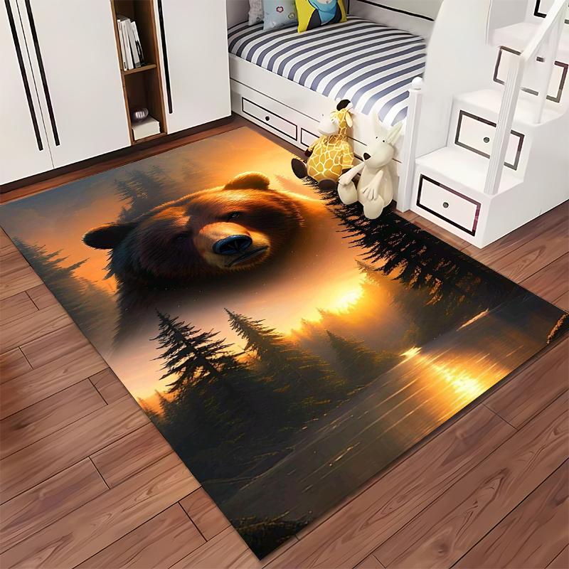 Trendy The Simpsons Cartoon Family Area Rug, Non-Slip Washable Throw Carpet for Living Room Bedroom Entryway Home - Cozy Design