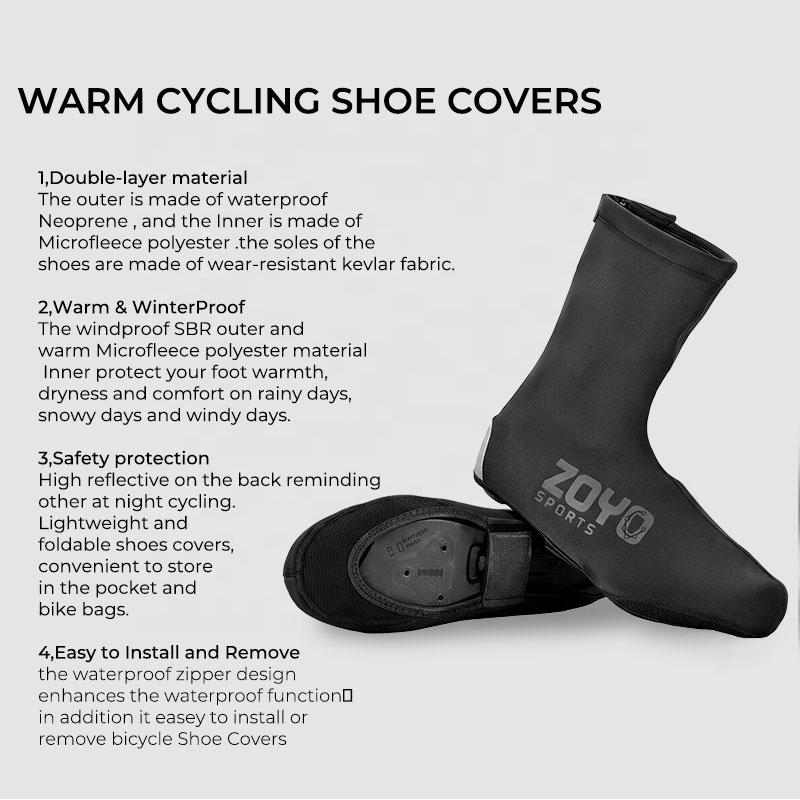 ZOYOSPORTS Bicycle Shoecover for Cycling Road Bike MTB Reflective Design Cover Windproof Shoe Covers
