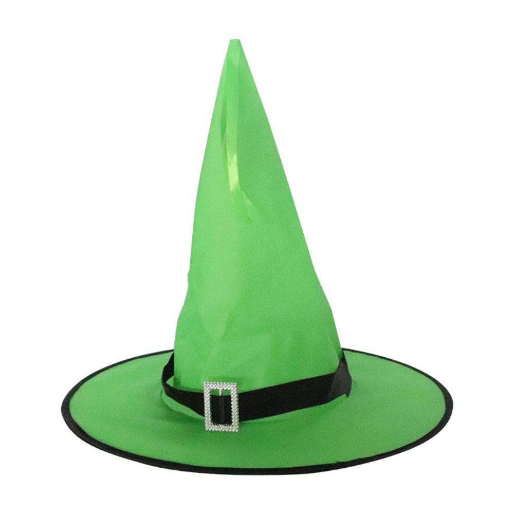 Pointed Cap For Women Men With LED Light Decoration Prop Halloween Witch Hat Cosplay Accessory
