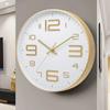 8 Inch Stylish Wall Word Clock Art Design Moon No Ticking Sound Round Timepiece For Kitchen Living Room Office Home Electronics