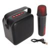 Mini Karaoke Machine Set Portable Bluetooth Speaker with 1 Wireless Microphone for Home Party KTV