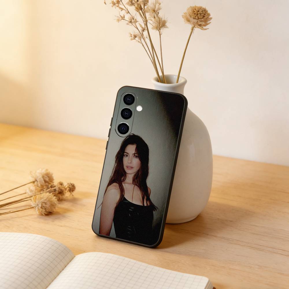 Чехол для телефона Anne Hathaway Черный Силиконовый Мягкий Для Samsung Galaxy A73,A72,A71,A70,A53,A52,A51
