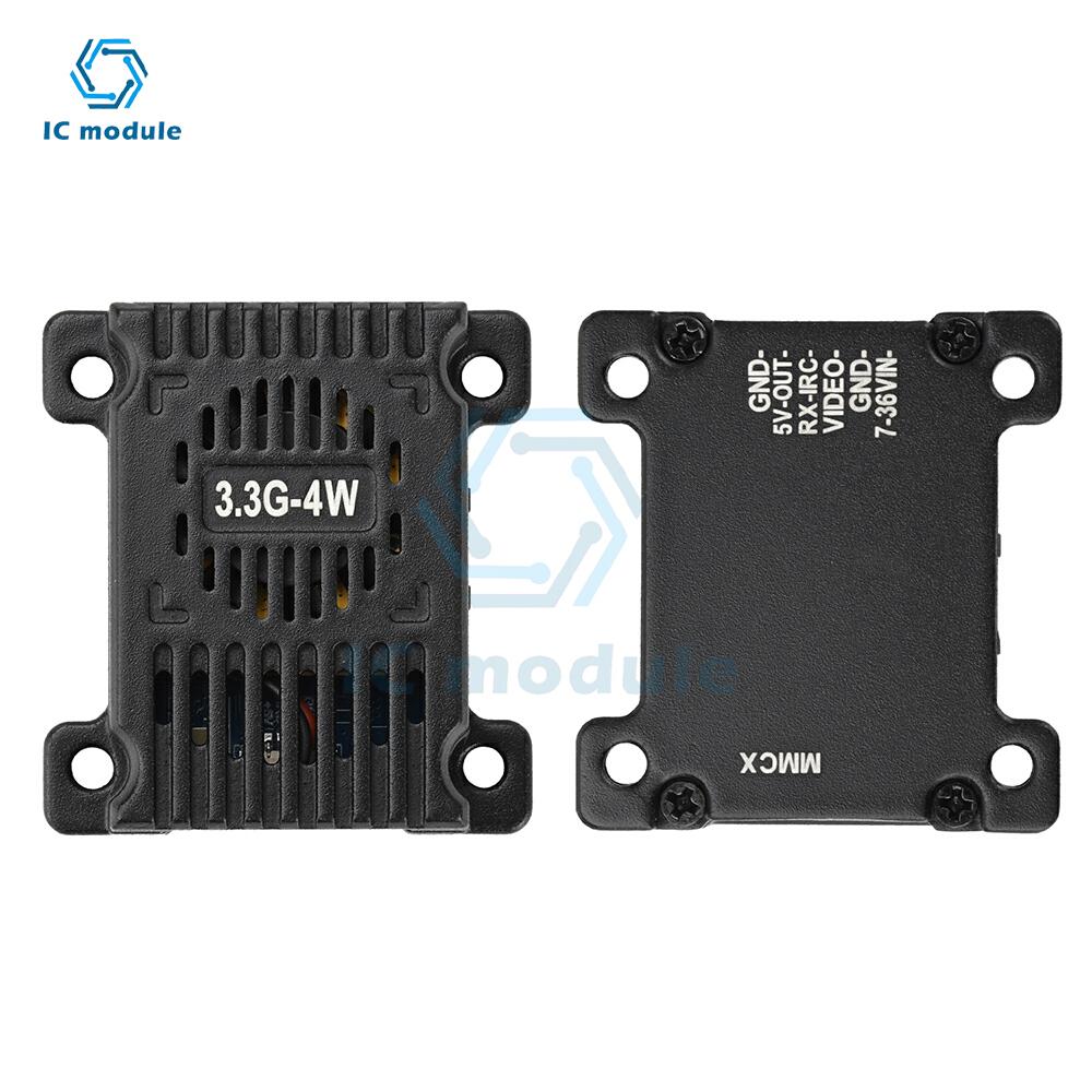 3.3GHz 4W FPV Video Transmitter VTX/VRX Analog Mapping Module Wireless Audio/Video Transmitter and Receiver for FPV RC Racing
