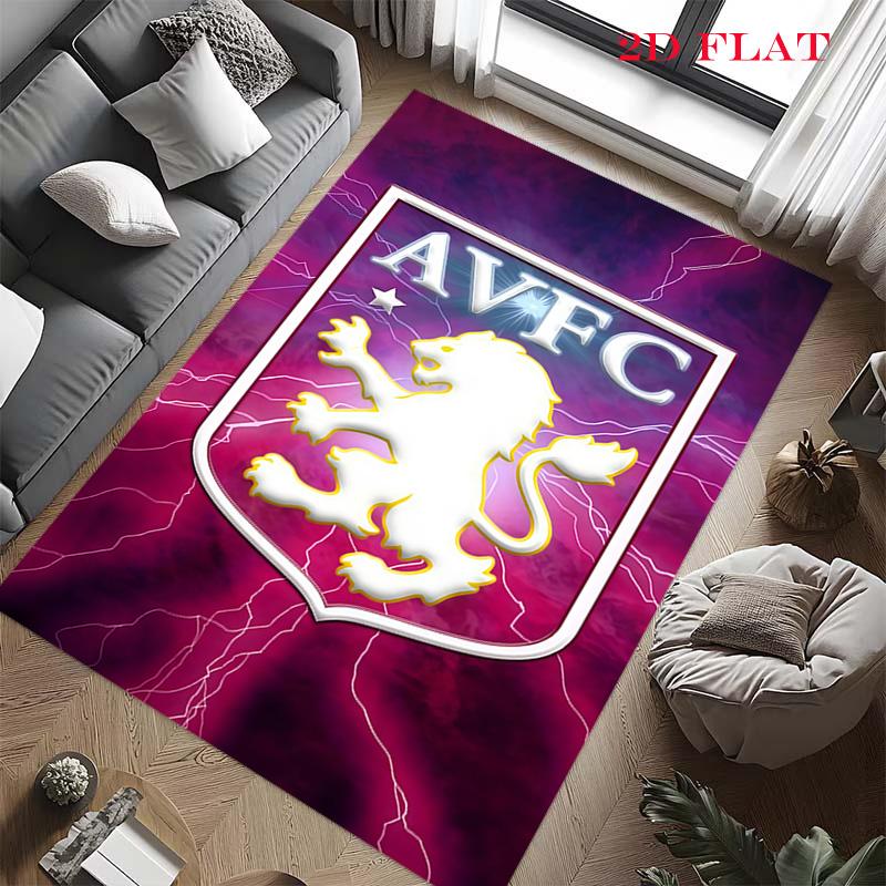 Ковер с логотипом Aston Villa для гостиной, спальни, дома, украшение дивана, нескользящий коврик для детских игр