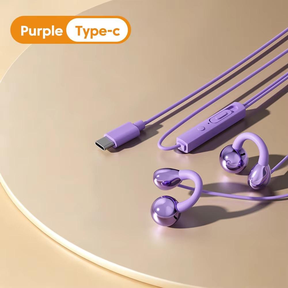 HiFi Ear Clip Headphones Ear Clip Type Not In Ear Headphones With Mic Wired Headphones Sport Use