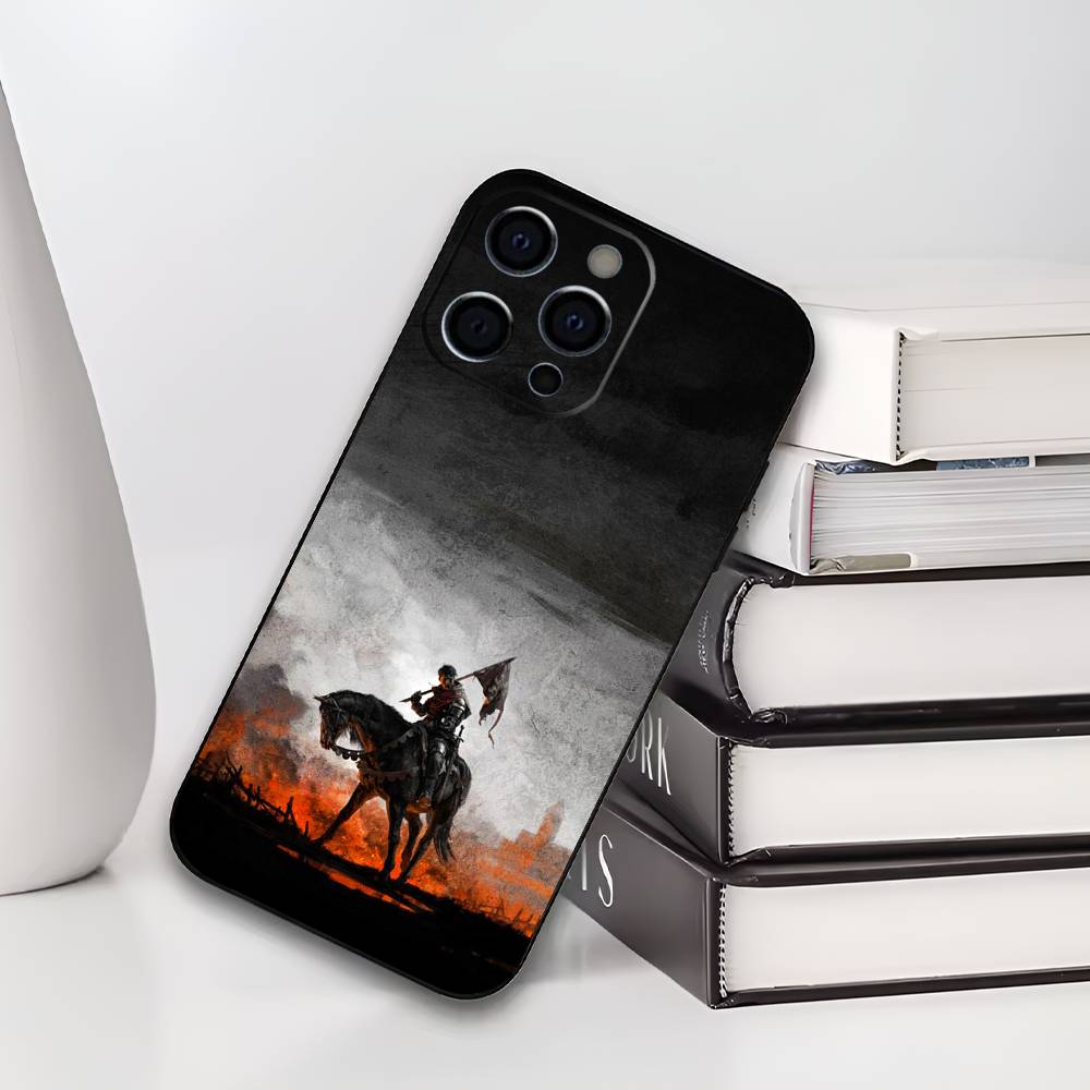 K-Kingdom C-Come D-Deliverance Phone Case For iPhone 17,16,15,14,13,12,11 Plus,Pro Max,XS,Soft Silicone Black Cover