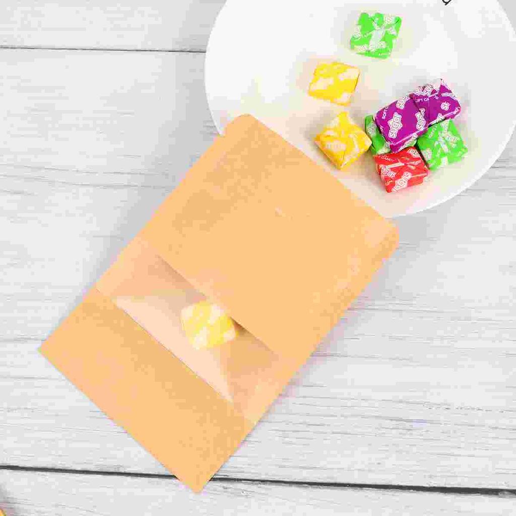 Хранение праздничных сувениров, крафт-пакеты, самоклеящаяся бумага, прозрачное окно, подарок