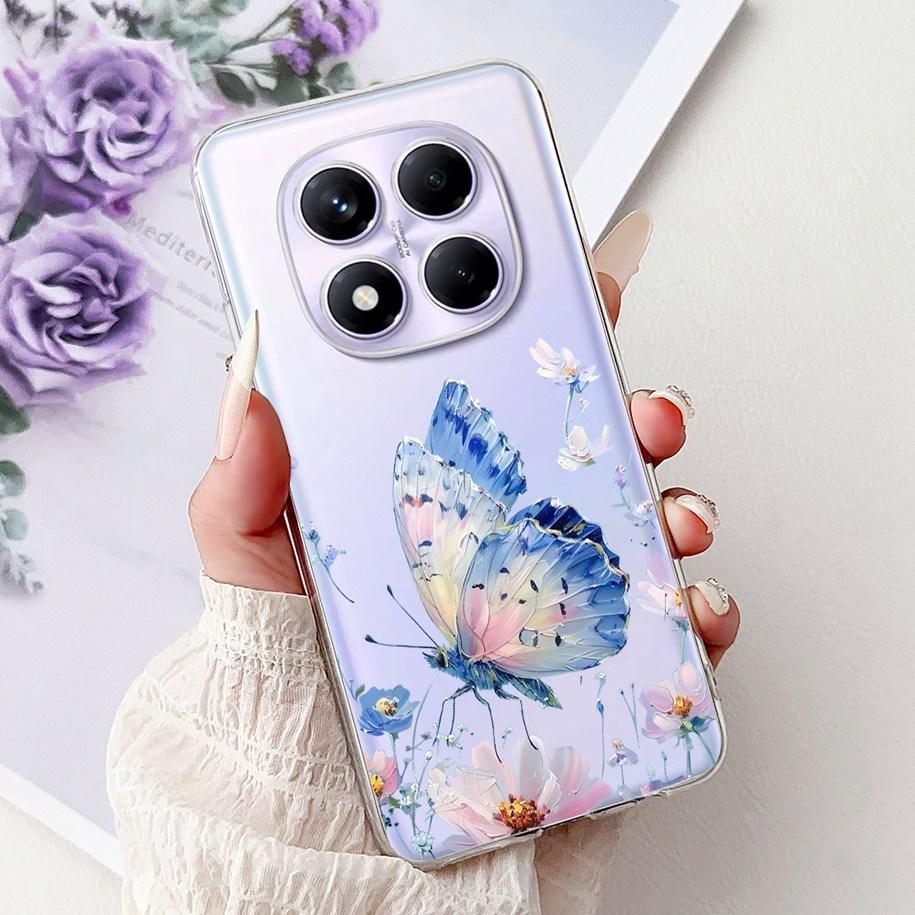 Чехол для Xiaomi Redmi Note 14 Pro Plus Новый Популярный Цветочный Мраморный Мягкий Силиконовый Чехол для Xiaomi Redmi Note 14 Pro Global Capinha